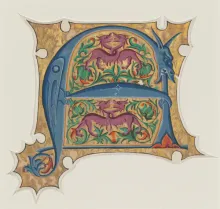 The letter "A" from an illuminated manscript